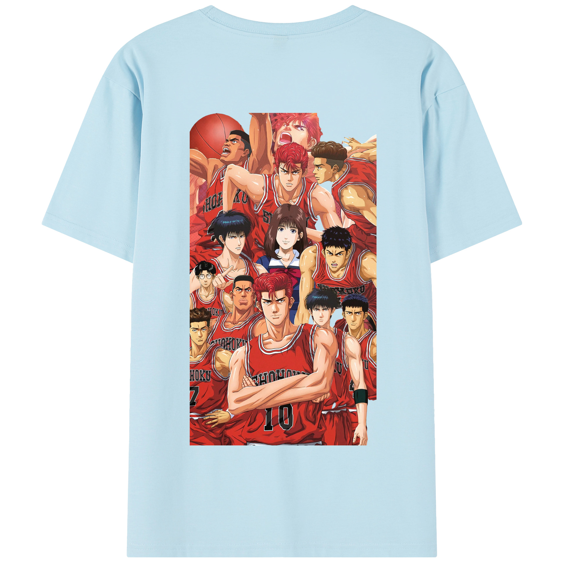 SLAM DUNK／スラムダンク 綿100％半袖Tシャツ（背面プリント）